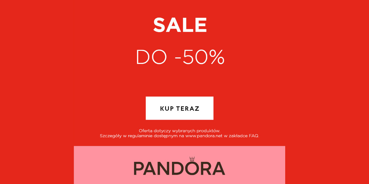 Pandora: Do -50% na Summer SALE w Pandora 16.06.2025