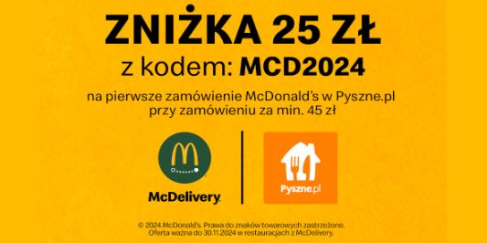 Pyszne.pl: KOD rabatowy -25 zł na zamówienie z Pyszne.pl 17.09.2024