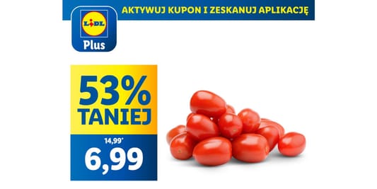 Lidl: KUPON -53% na pomidory truskawkowe 12.05.2025
