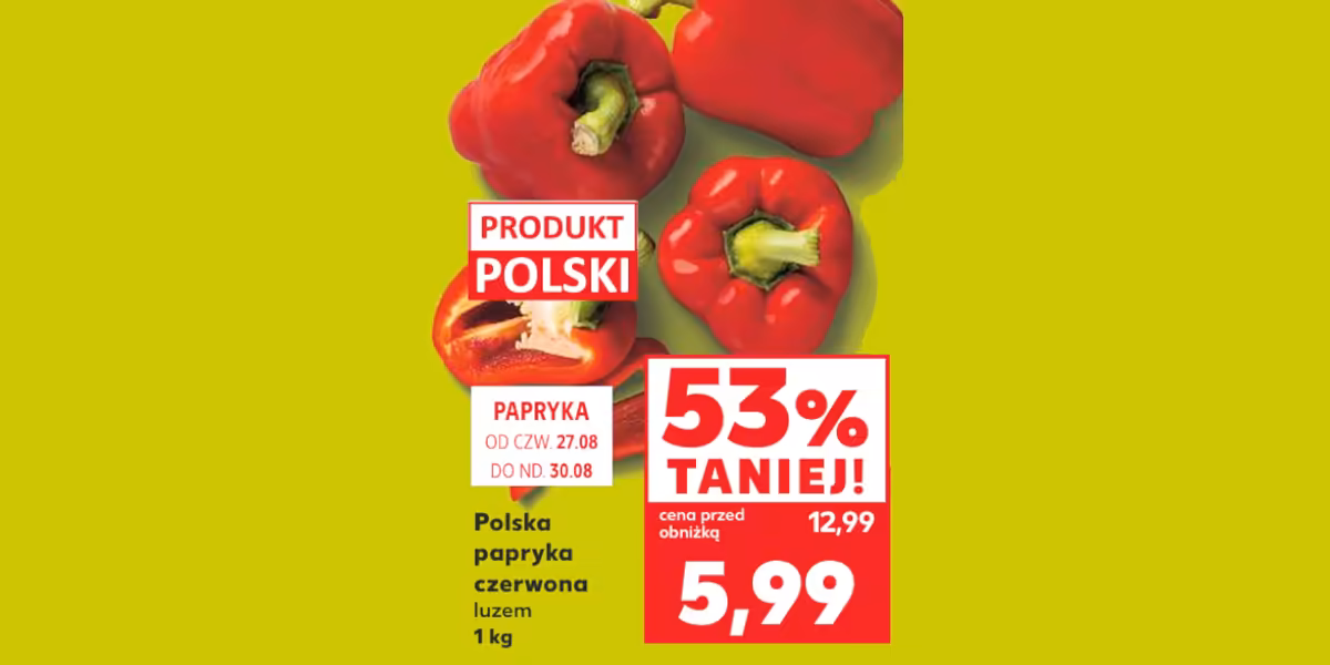 Kaufland: -53% na polską paprykę czerwoną