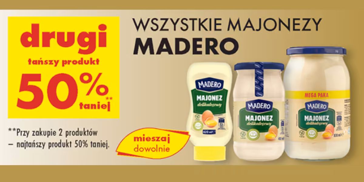 Biedronka: -50% na wszystkie majonezy Madero