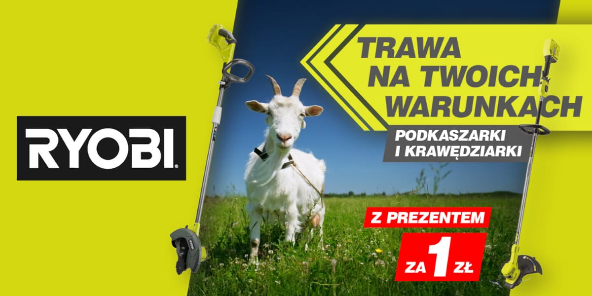 RYOBI: Podkaszarki z prezentem za 1zł