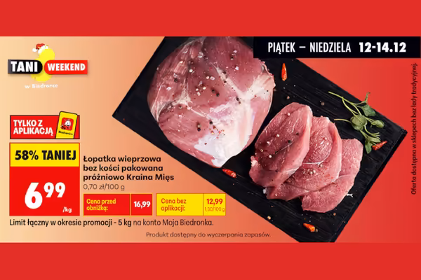 Biedronka: -58% na karkówkę wieprzową