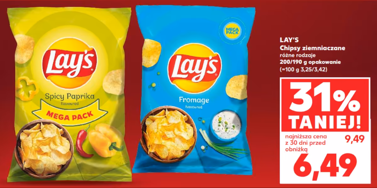Kaufland: -31% na chipsy ziemniaczane Lay's