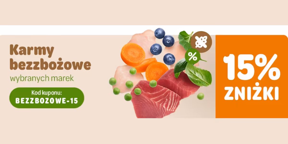 zooplus: KOD rabatowy -15% na wybrane karmy bezzbożowe