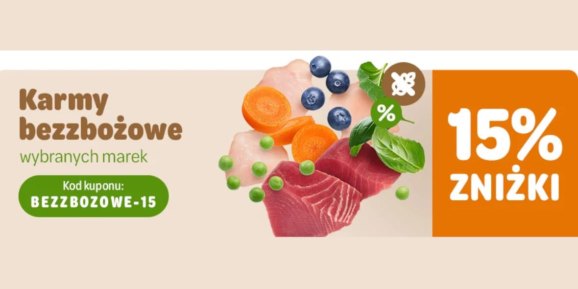 zooplus: KOD rabatowy -15% na wybrane karmy bezzbożowe 07.05.2025