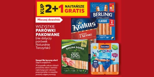 Kaufland: 2+1 GRATIS na wszystkie parówki pakowane 15.10.2026