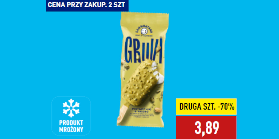 Aldi: -70% na lody Gruvi Pistacchio Sincero 07.06.2025