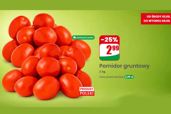 Dino: -25% na pomidory gruntowe