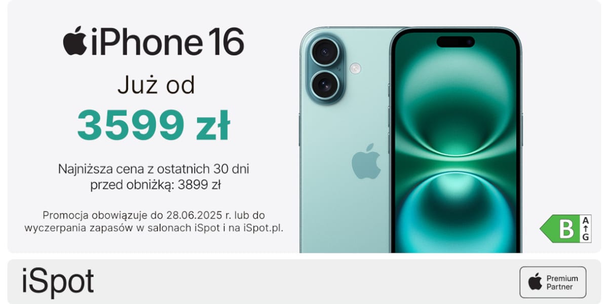 iSpot: Od 3599 zł za iPhone 16