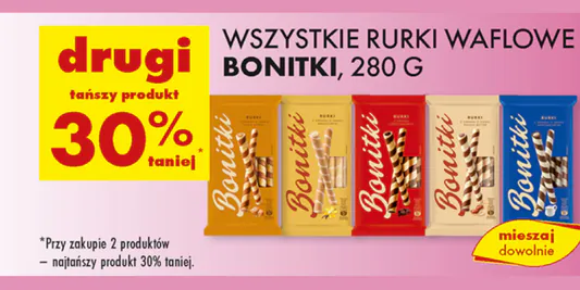 Biedronka: -30% na drugie opakowanie - rurki Bonitki 21.05.2025