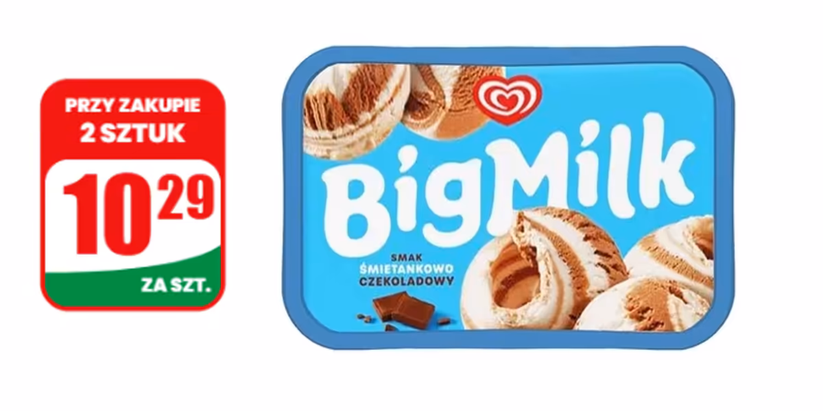 Dino: 10,29 zł za lody Big Milk