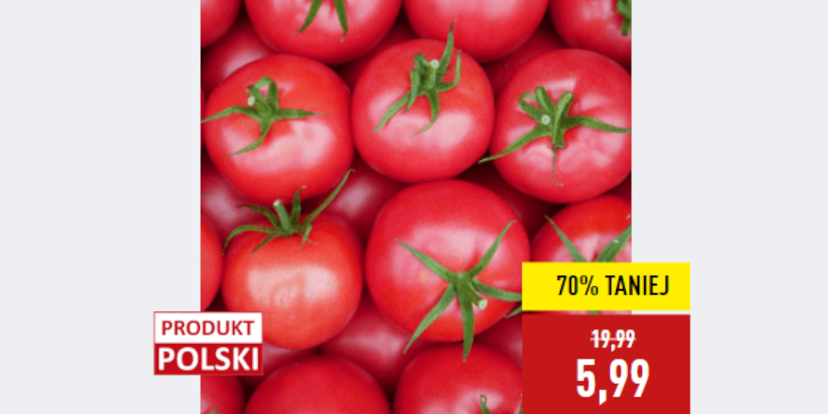 Aldi: -70% na polskie pomidory malinowe 06.06.2025
