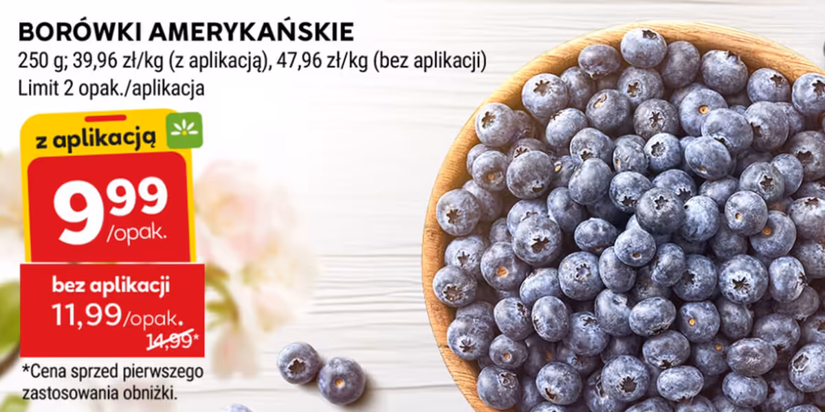 Stokrotka Supermarket: Od 9,99 zł za borówki amerykańskie, 250 g