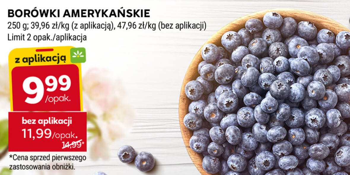 Stokrotka Supermarket: Od 9,99 zł za borówki amerykańskie, 250 g 05.05.2025