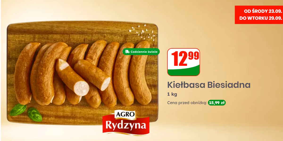 Dino: 12,99 zł za Kiełbasę Biesiadną