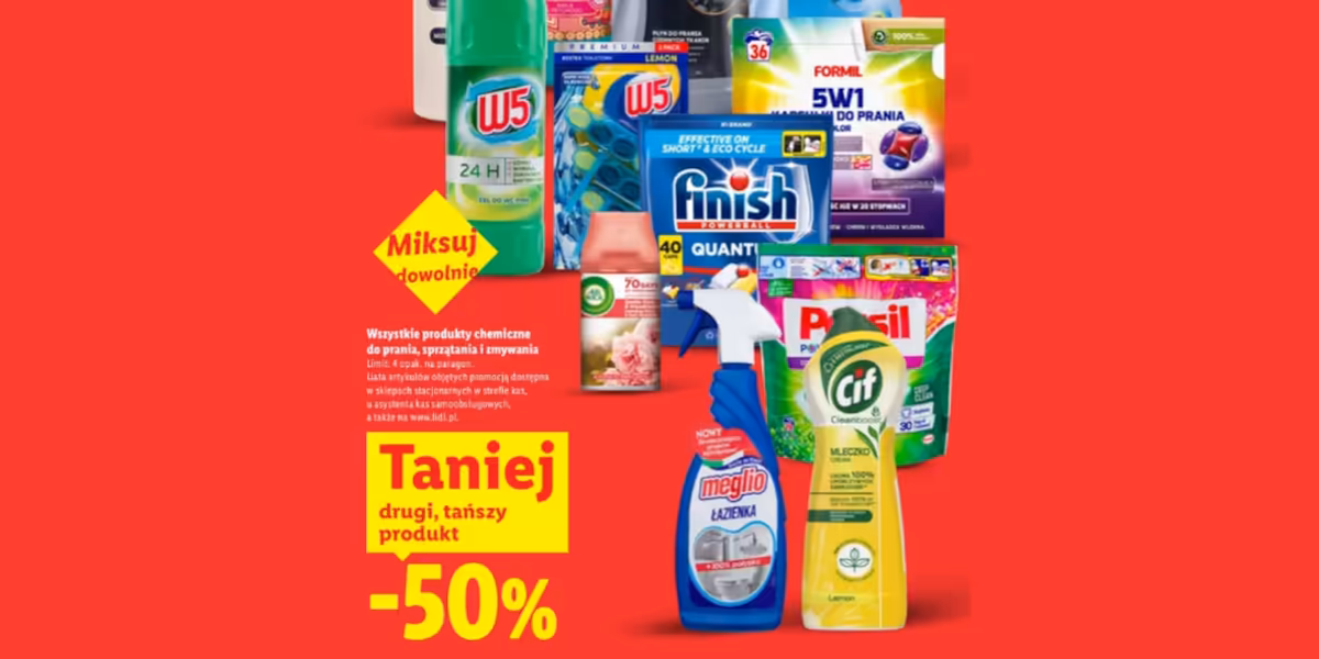 Lidl: -50% na wszystkie produkty chemiczne