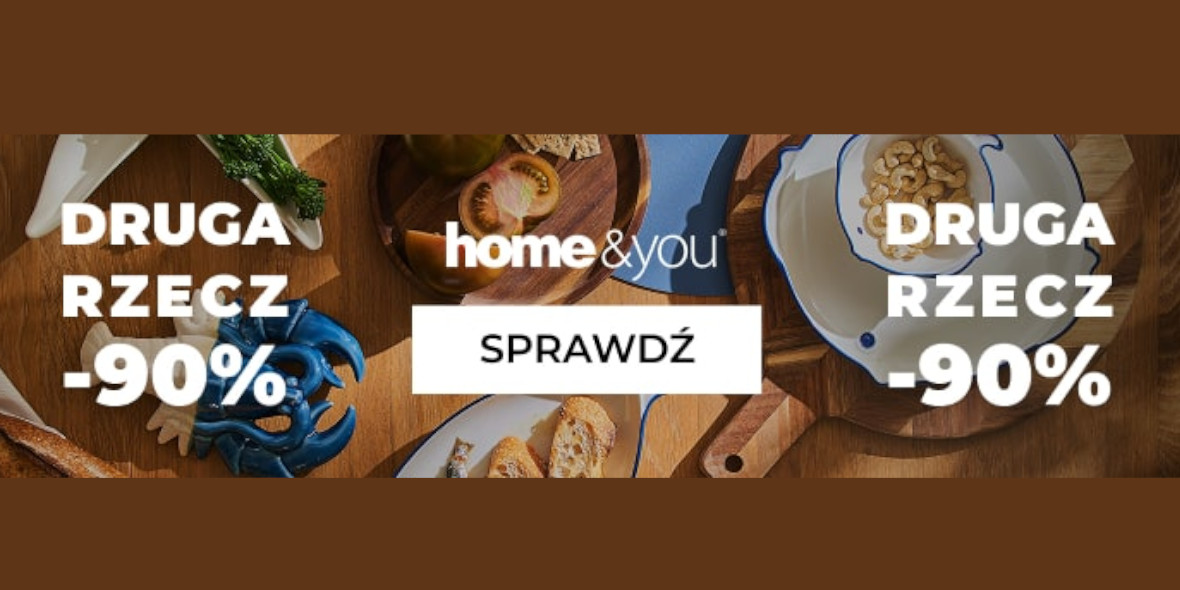 home&you: -90% na drugą rzecz w home&you 07.06.2025