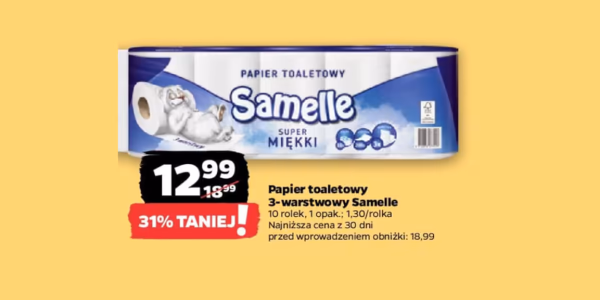 Netto: -31% na papier toaletowy Samelle