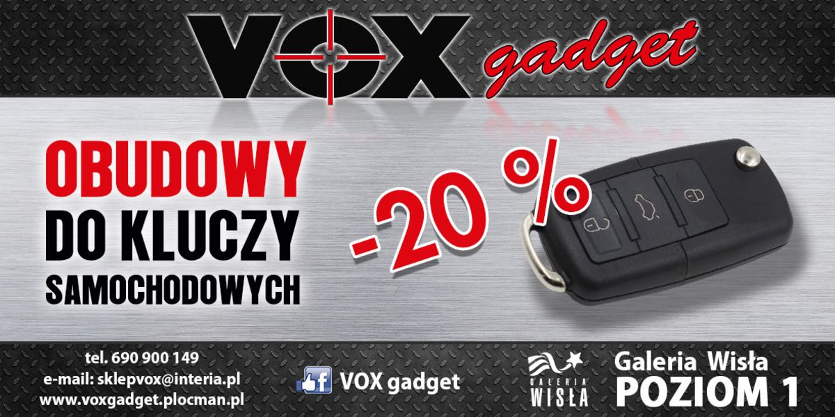VOX Gadget: -20% na obudowy do kluczy samochodowych