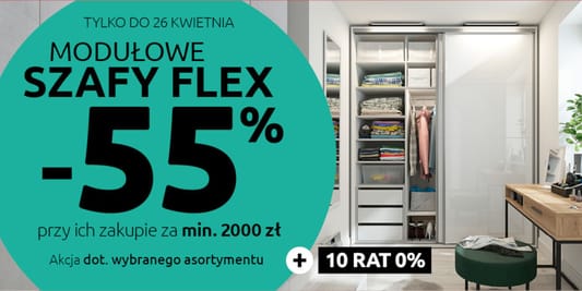 Black Red White: Do -55% na modułowe szafy FLEX 14.04.2026