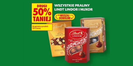 Biedronka: -50% na wszystkie praliny Lindt Lindor i Nuxor 13.10.2026