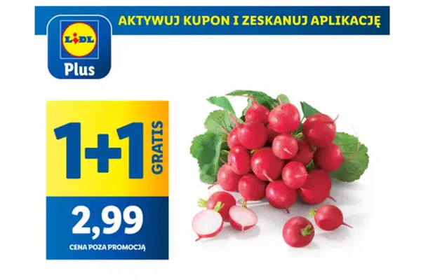 : KUPON 1+1 GRATIS na rzodkiewki