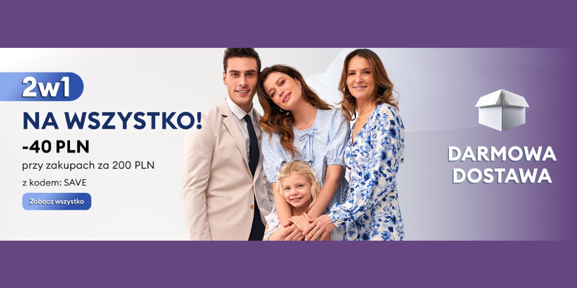 Sinsay: KOD rabatowy -40 zł na wszystko i darmowa dostawa 09.05.2025