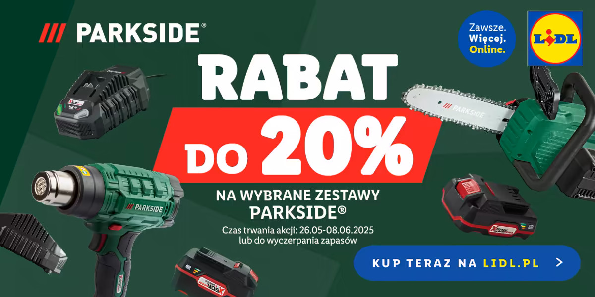Lidl: ONLINE -20% na wybrane zestawy PARKSIDE