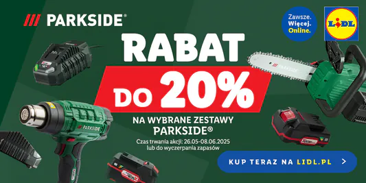 Lidl: ONLINE -20% na wybrane zestawy PARKSIDE 02.06.2025