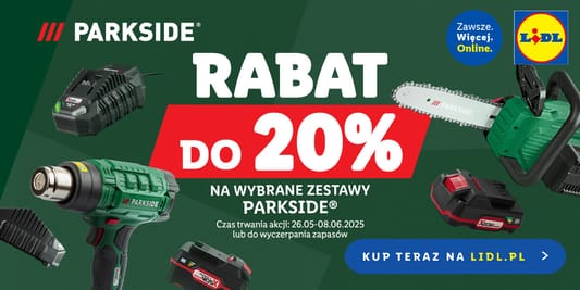 Lidl: ONLINE -20% na wybrane zestawy PARKSIDE 02.06.2025