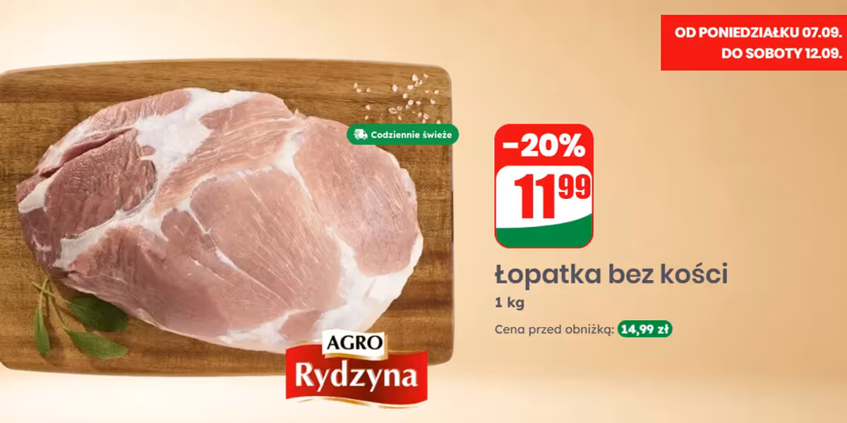 Dino: -20% na łopatkę bez kości