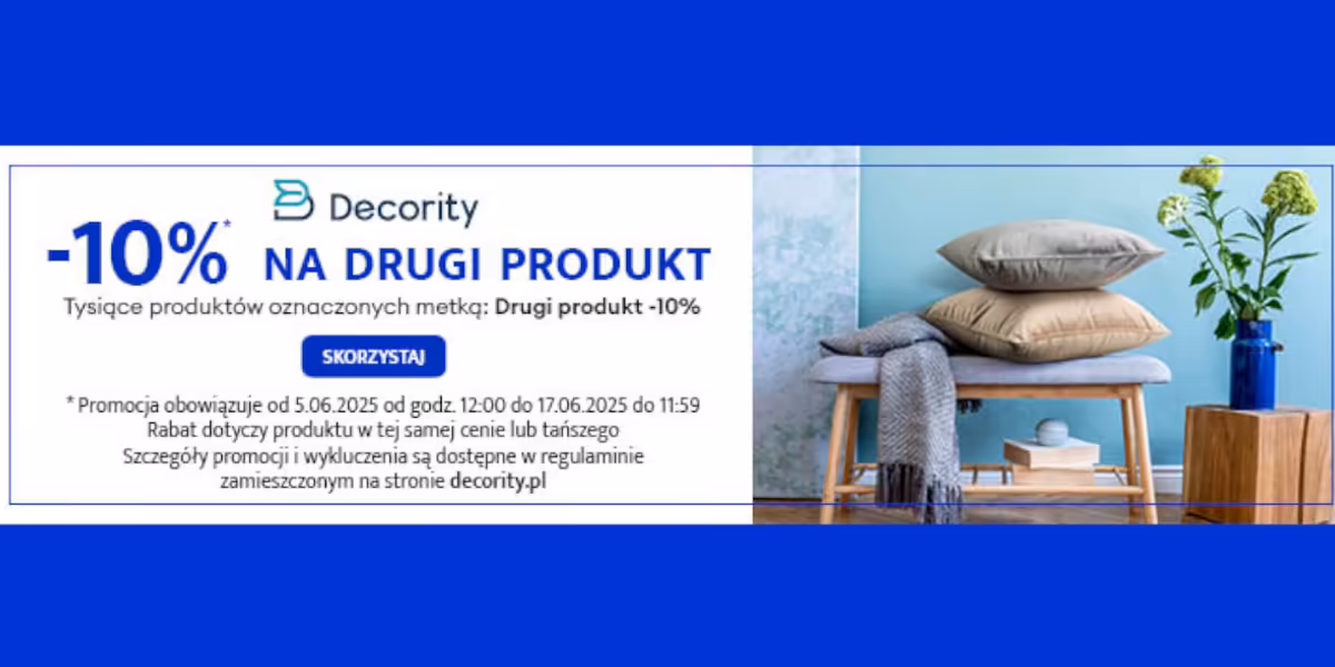 Decority: -10% na drugi produkt