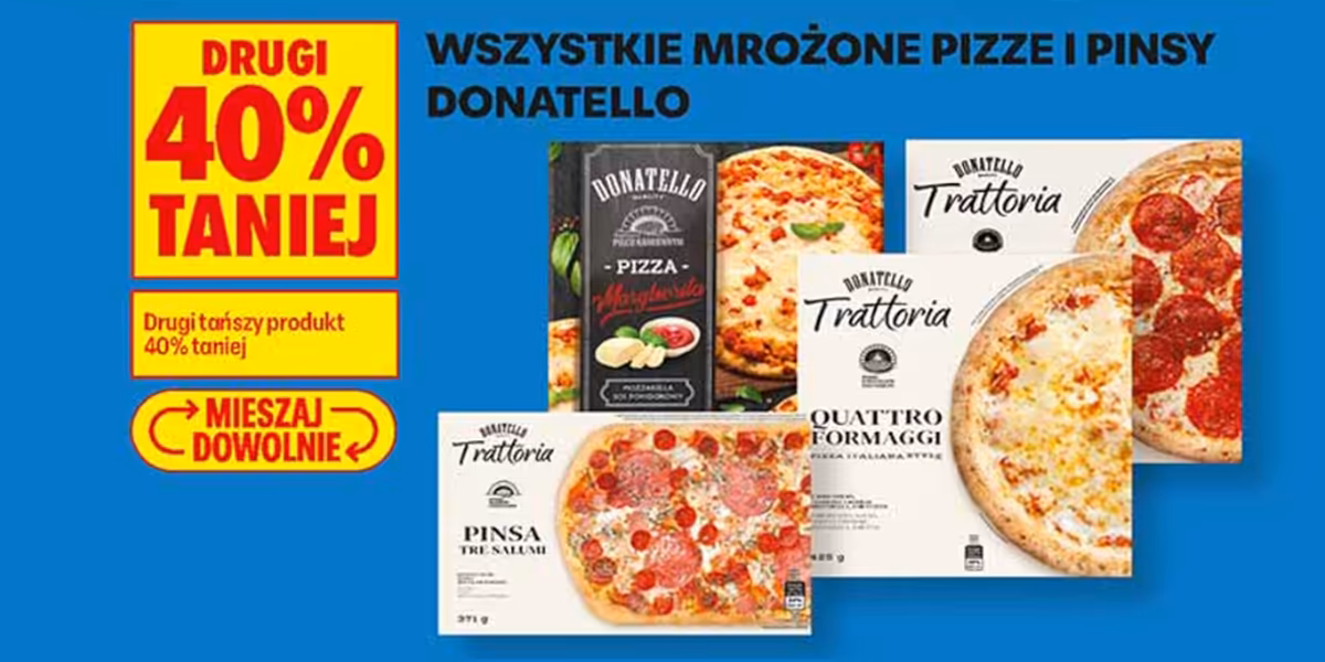 Biedronka: -40% na wszystkie mrożone pizze i pinsy Donatello