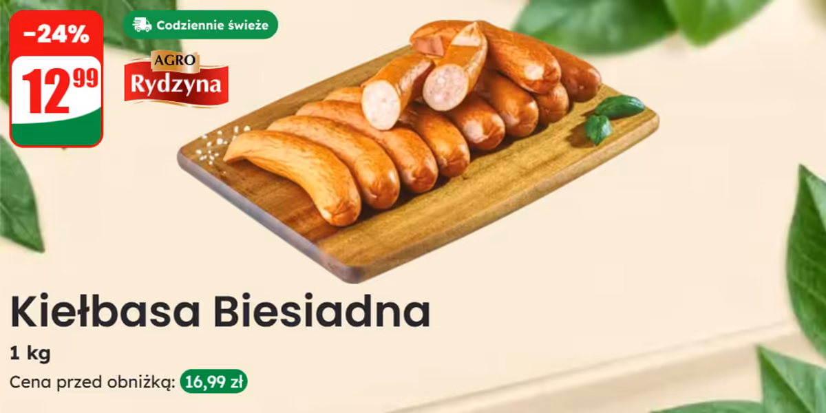 Dino: -24% na kiełbasę biesiadną