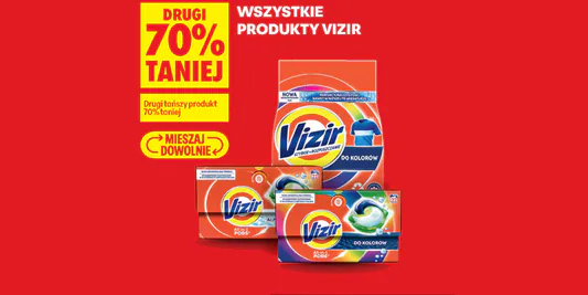 Biedronka: -70% na wszystkie produkty Vizir 29.09.2026