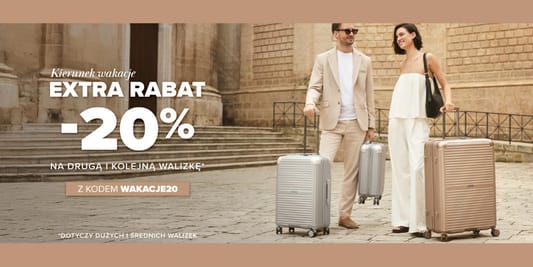 Puccini: KOD rabatowy -20% na drugą i kolejną walizkę 11.06.2025