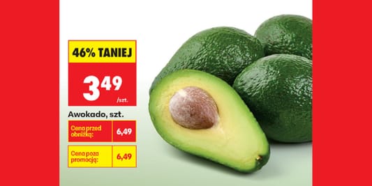 Biedronka: -46% na awokado 17.02.2026