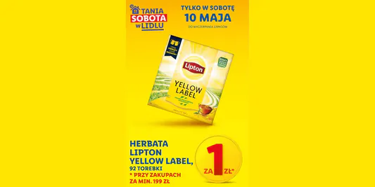 Lidl: 1 zł za herbatę Lipton 10.05.2025