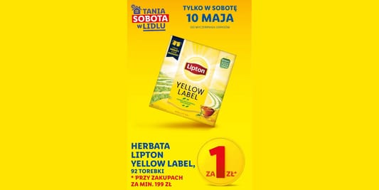 Lidl: 1 zł za herbatę Lipton 10.05.2025