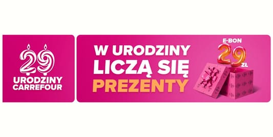 Carrefour: e-BON 29 zł na zakupy w Carrefour 28.09.2026
