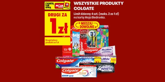 Biedronka: 1 zł za drugi produkt Colgate 22.10.2026