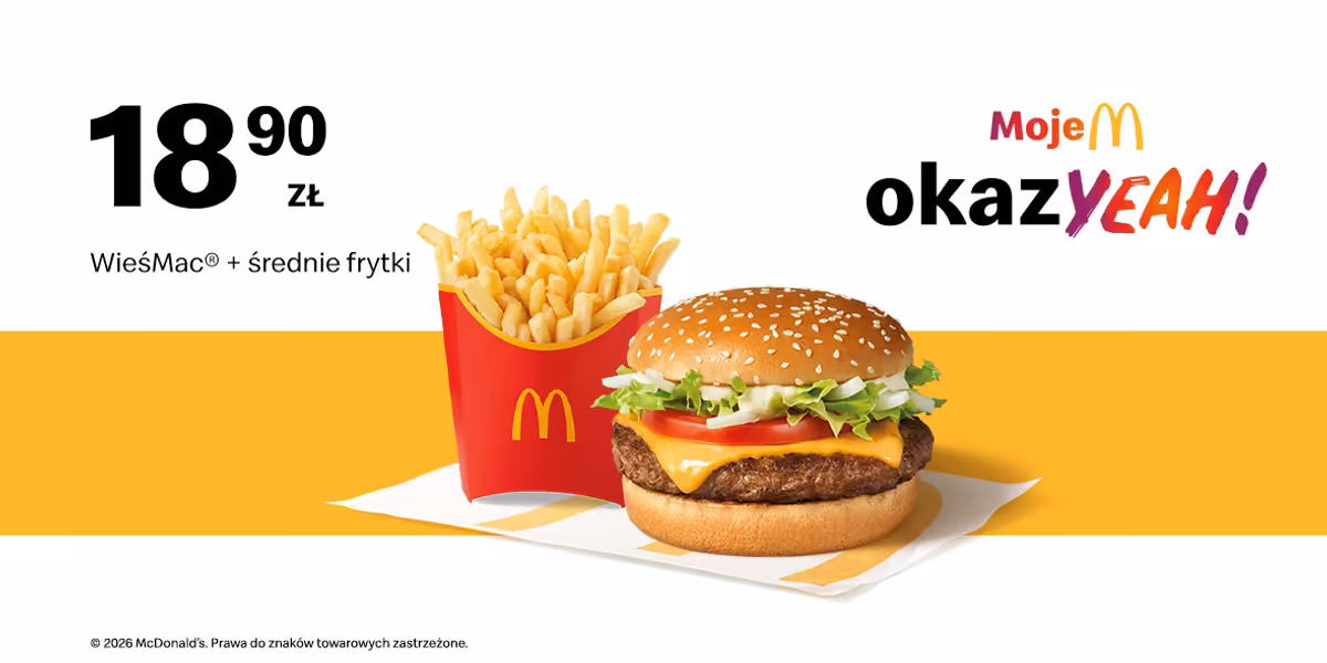 McDonald's: 18,90 zł WieśMac® + średnie frytki