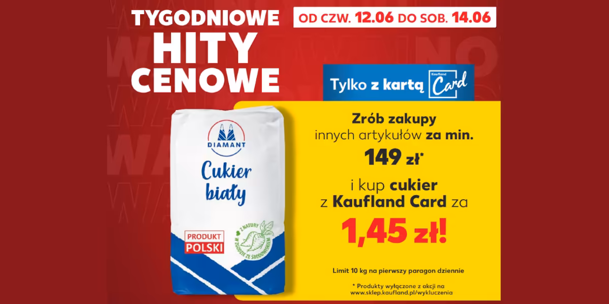 Kaufland: 1,45 zł za cukier