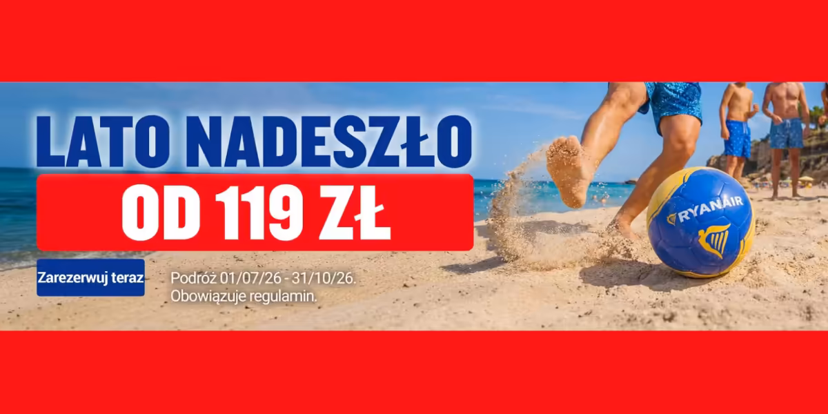 Ryanair: Od 119 zł za loty z Ryanair