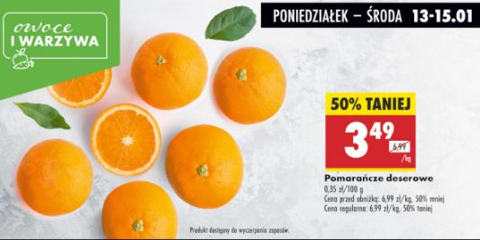 Biedronka: -50% na pomarańcze deserowe 13.01.2025