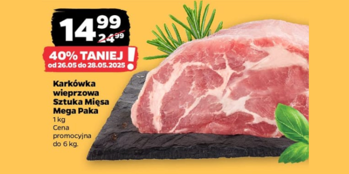 Netto: -40% na karkówkę wieprzową Sztuka Mięsa Mega Paka
