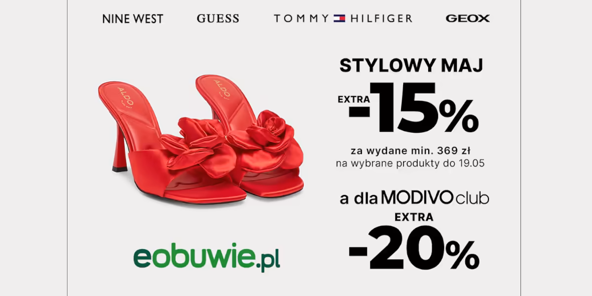 eobuwie.pl: KOD rabatowy do  -20% EXTRA na wybrane produkty