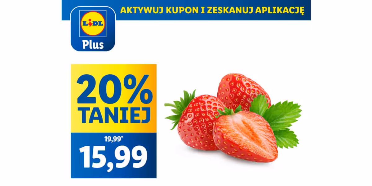 Lidl: KUPON -20% na polskie truskawki