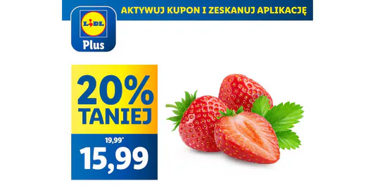 Lidl: KUPON -20% na polskie truskawki 02.06.2025